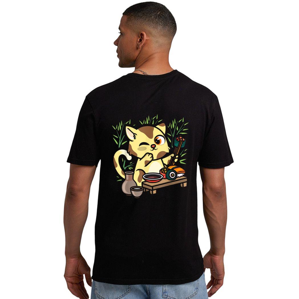 Animal Sushi Cat Lover Japanese Kawaii Cat Eating Food Art Men T-Shirt