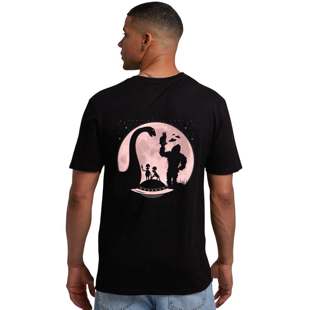 Bigfoot Loch Ness Monster Sasquatch Cat Ufo Funny Aliens Men T-Shirt