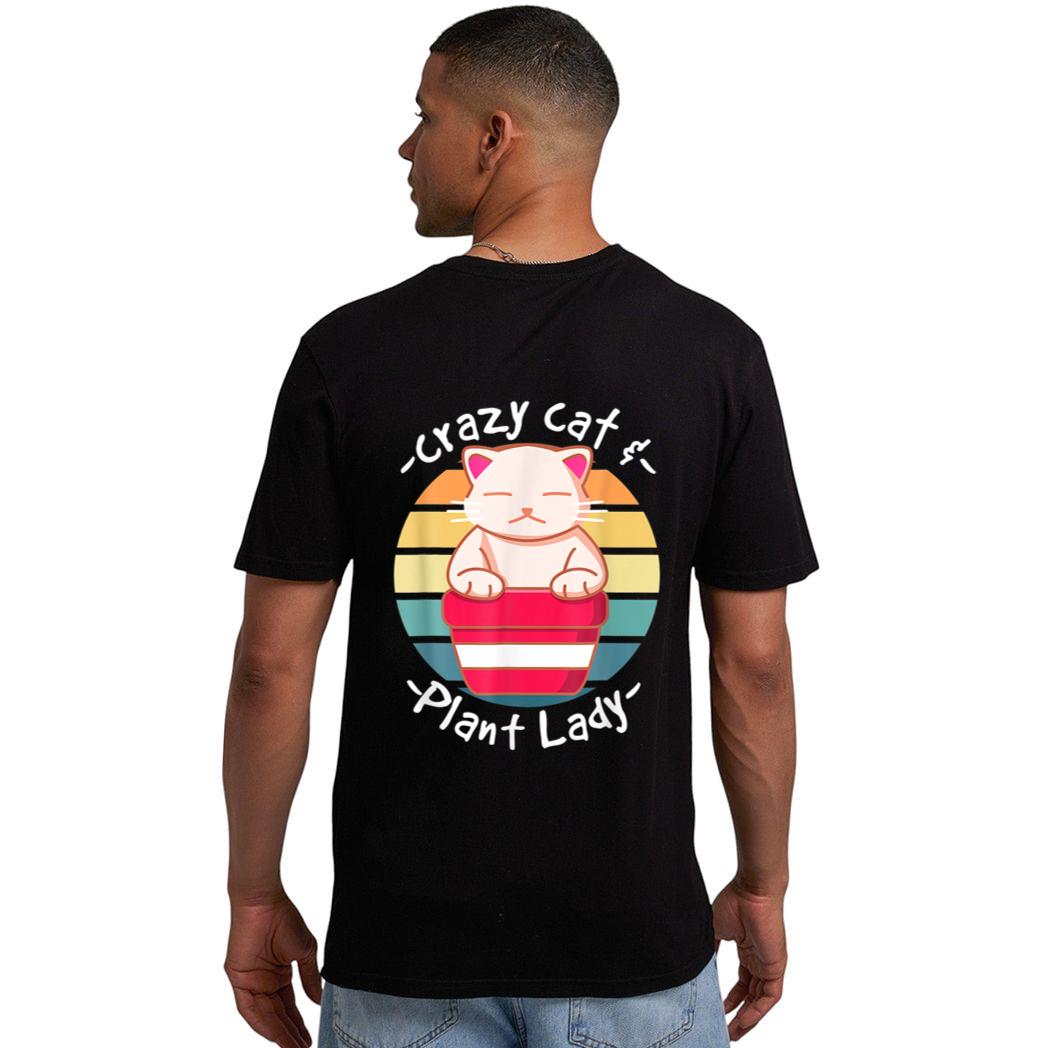 Cat Cactus Succulent Crazy Cat Lady Gardening Men T-Shirt