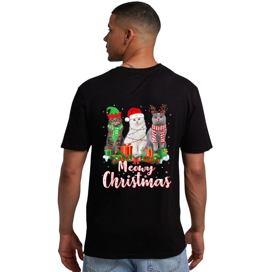 Cat Meowy Family Matching Christmas Pajamas Santa Cats Xmas Men T-Shirt