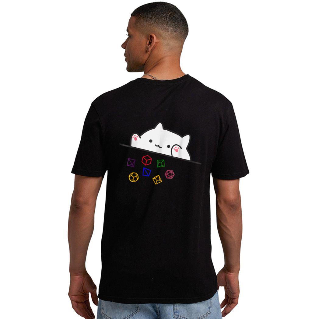 Cat Throwing Dice Tabletop Games Cute Kawaii Animal Lover Men T-Shirt