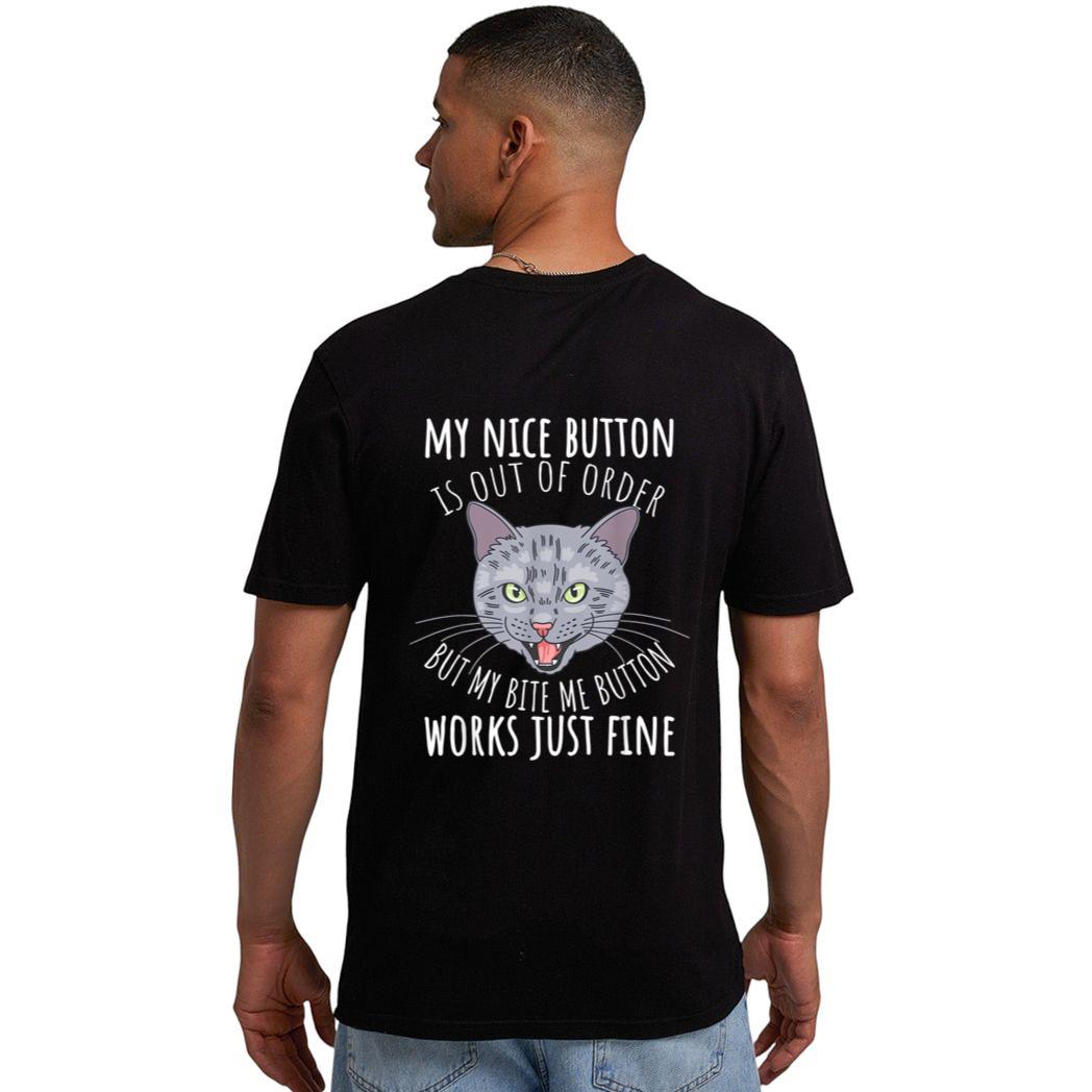 Cat Tshirt, Funny Cat Tees, Cat Lover Gifts, Cat Bite Me Men T-Shirt