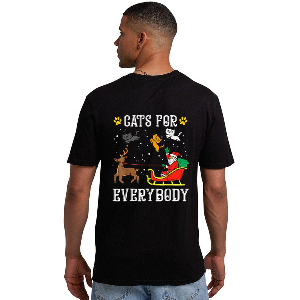Cats For Everybody Santa Funny Christmas PJs Xmas Women Men T-Shirt