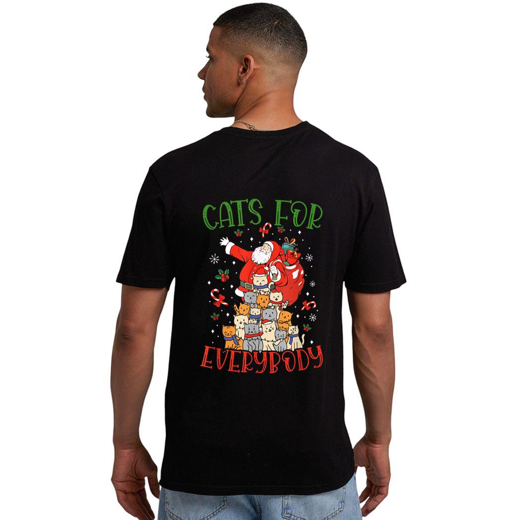 Cats For Everybody Ugly Christmas Cat Funny Xmas Men T-Shirt