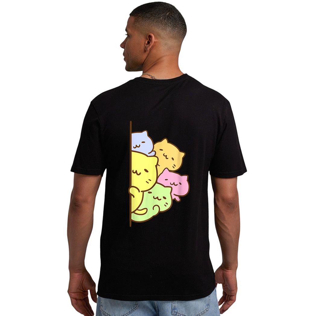 Cats Meowtain Cute Kitty Pile Anime Kawaii Gay Pride Men T-Shirt