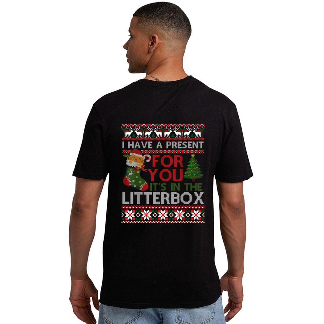 Christmas Cat Shirt - Have A Present For You Ugly Sweater Men T-Shirt