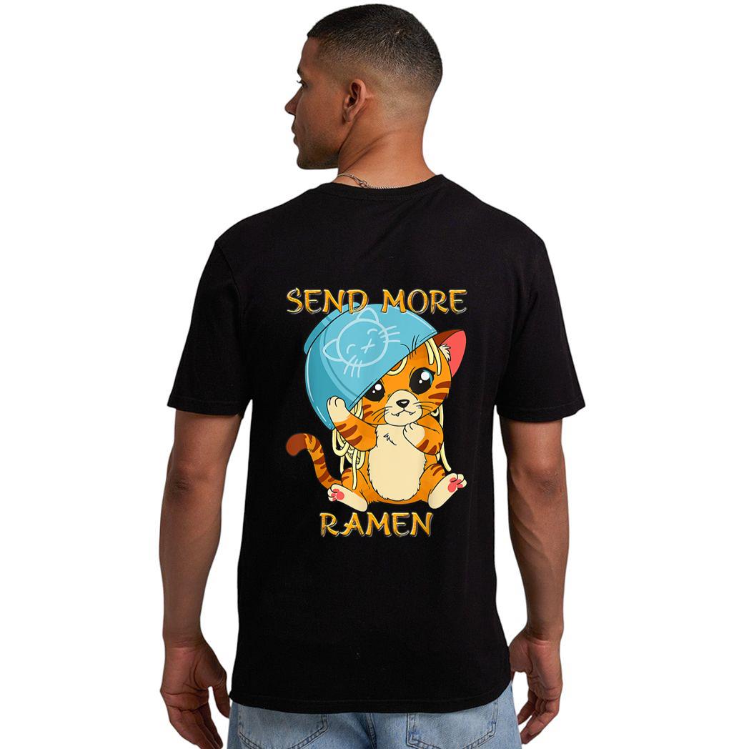 Cute Anime Kawaii Kitten Ramen Bowl Cat Men T-Shirt