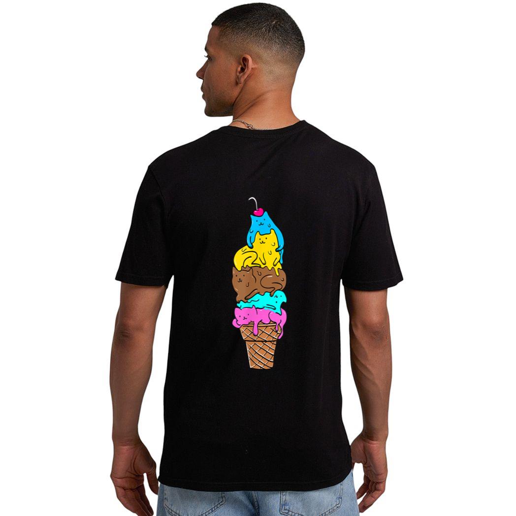 Cute Cat Ice Cream  - Kitty Cat Dessert Men T-Shirt
