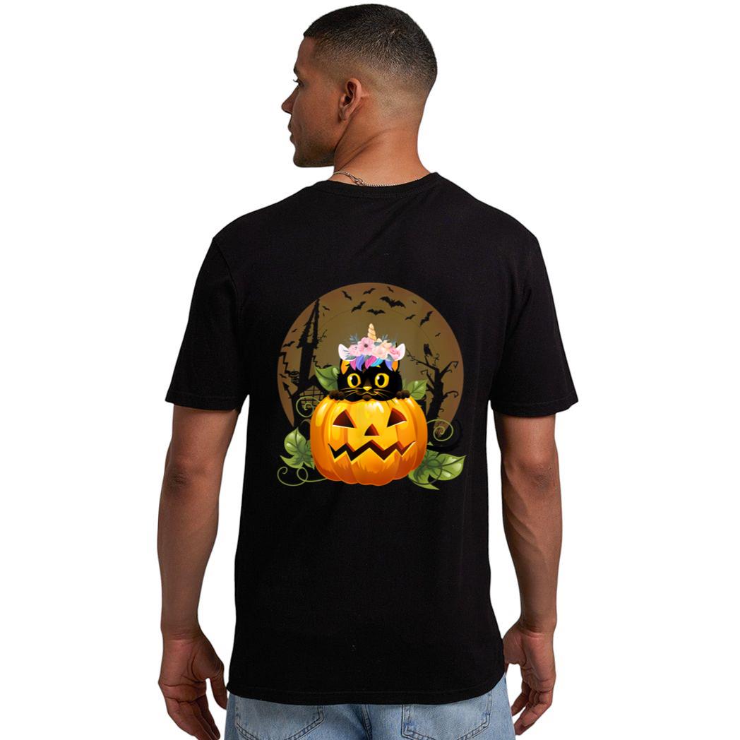 Cute Cat Pumpkin Unicorn Halloween Costume Gift Men T-Shirt