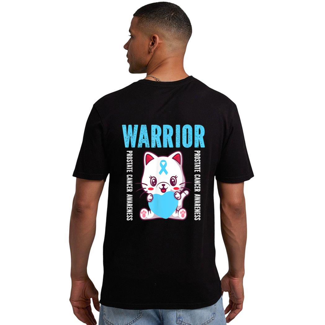 Cute Cat Warrior Prostate Cancer Awareness For Men And Women Men T-Shirt