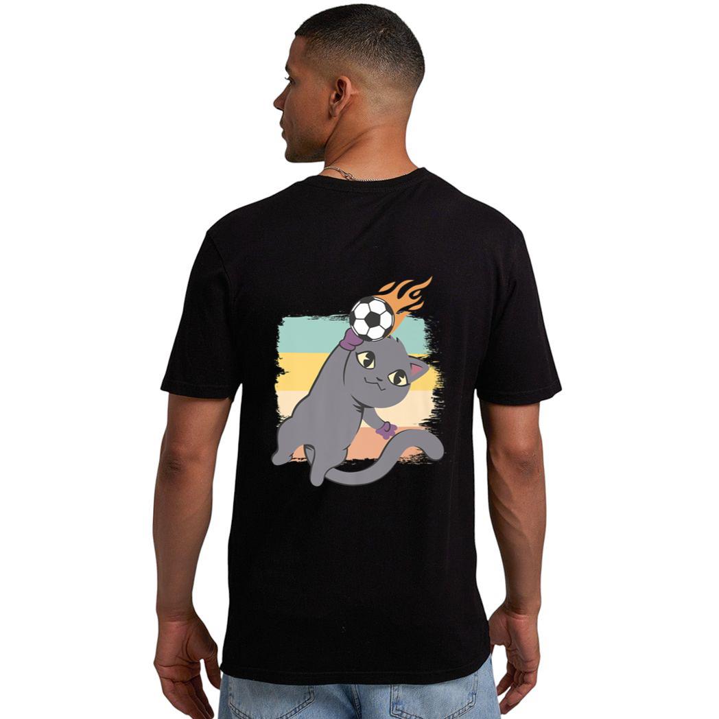 Cute Kawaii Football Soccer Player Funny Goalkeeper Best Cat Men T-Shirt
