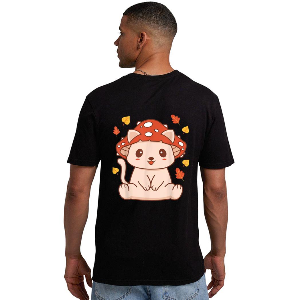 Cute Kawaii Toadstool Cat - Aesthetic Mushroom Kitten Men T-Shirt