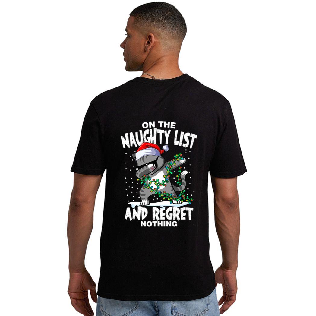 Dabbing Cat  On the Naughty List and I Regret Nothing Men T-Shirt