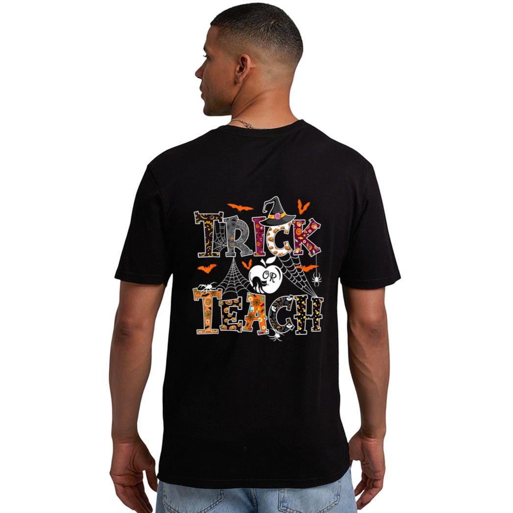 Fall Holiday Themed Thanksgiving Halloween Teacher Trick Or Men T-Shirt