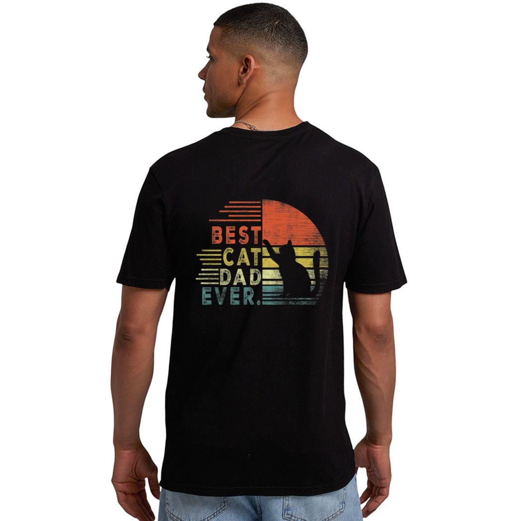 Father's Day Cat Daddy gifts 2022, Vintage Best Cat Dad Ever Men T-Shirt
