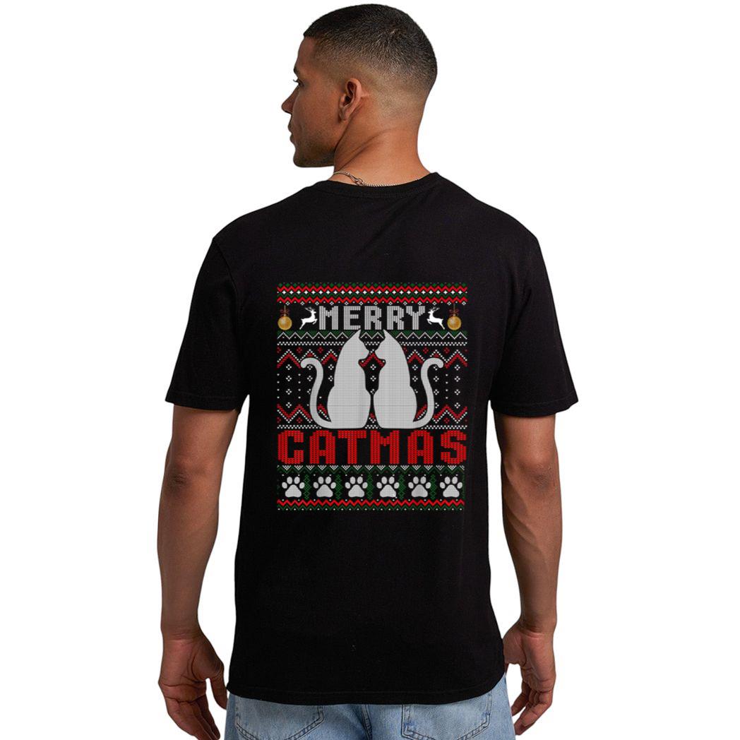 Funny Cat Lover Merry Catmas Christmas Men T-Shirt
