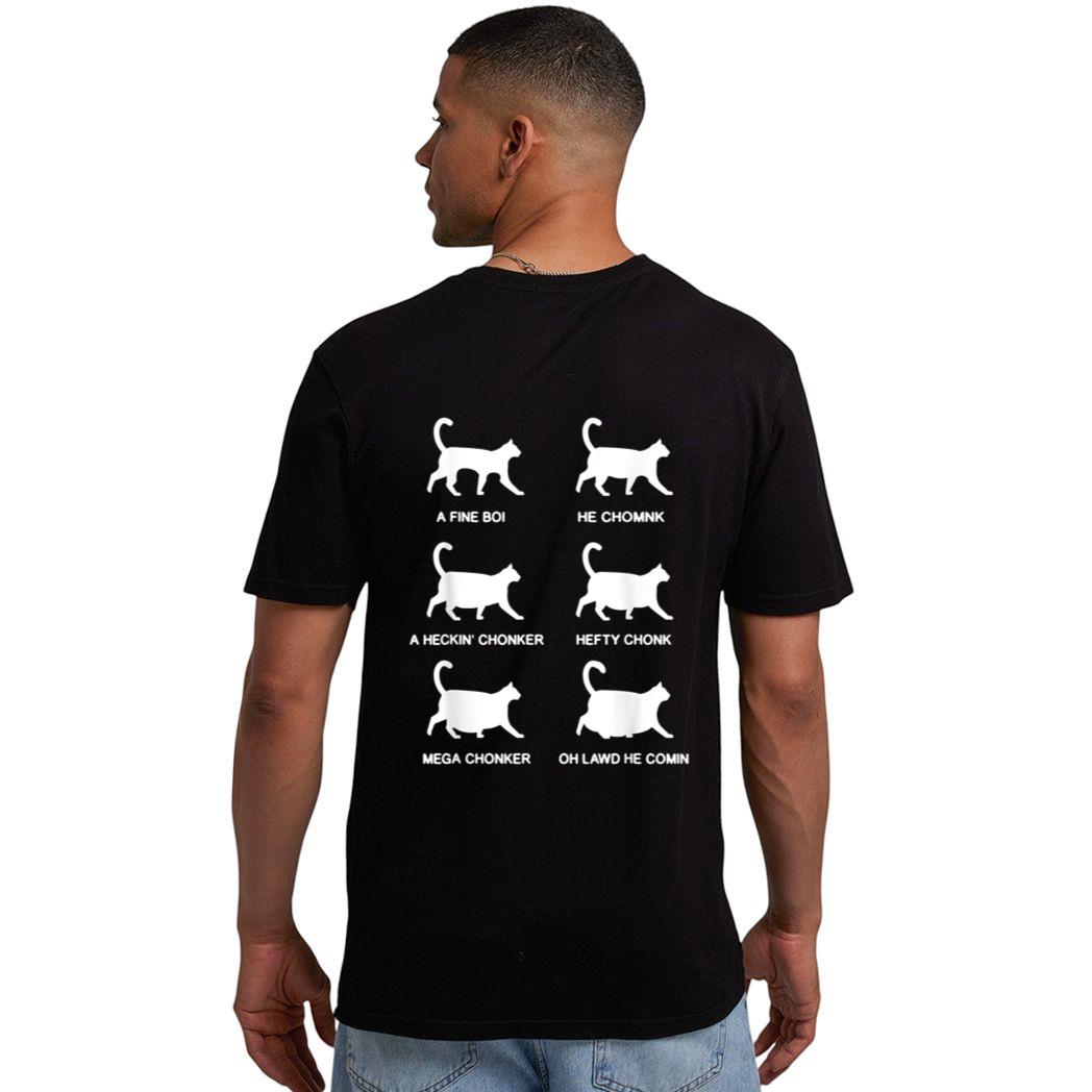 Funny Cat Meme Shirt Chonk Cat Evolution Chart For Cat Lover Men T-Shirt