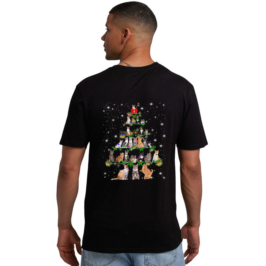 Funny Cats Christmas Ree Ee Ornament Decor Cat Lover Men T-Shirt