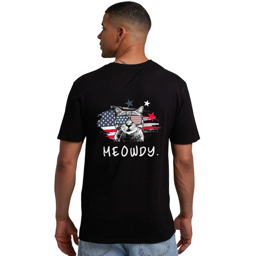 Funny Meowdy Cat Shirt Cat America Meowica Cat Men T-Shirt