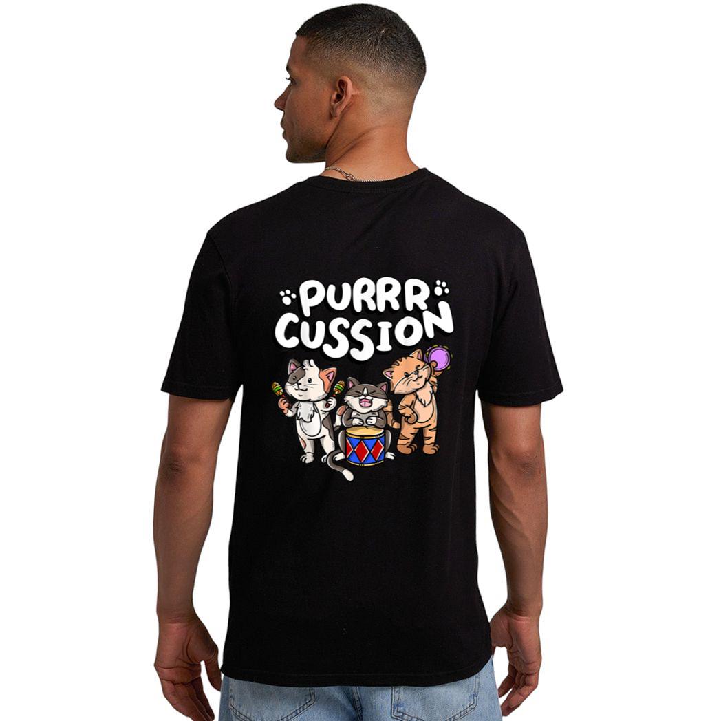 Funny Purrr Cussion Kitty Cat Percussion Player Music Men T-Shirt