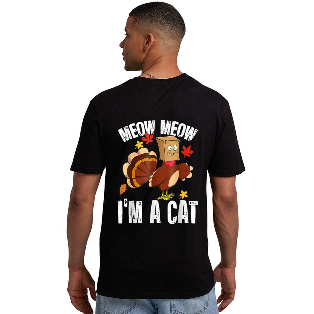 Funny Thanksgiving Cool Turkey Fake Cat Men T-Shirt