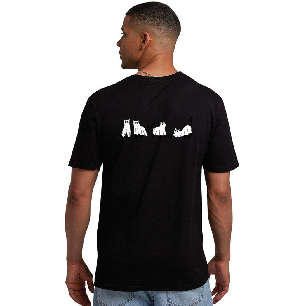 Ghost Cats Halloween Costume For Cat Lovers Men T-Shirt