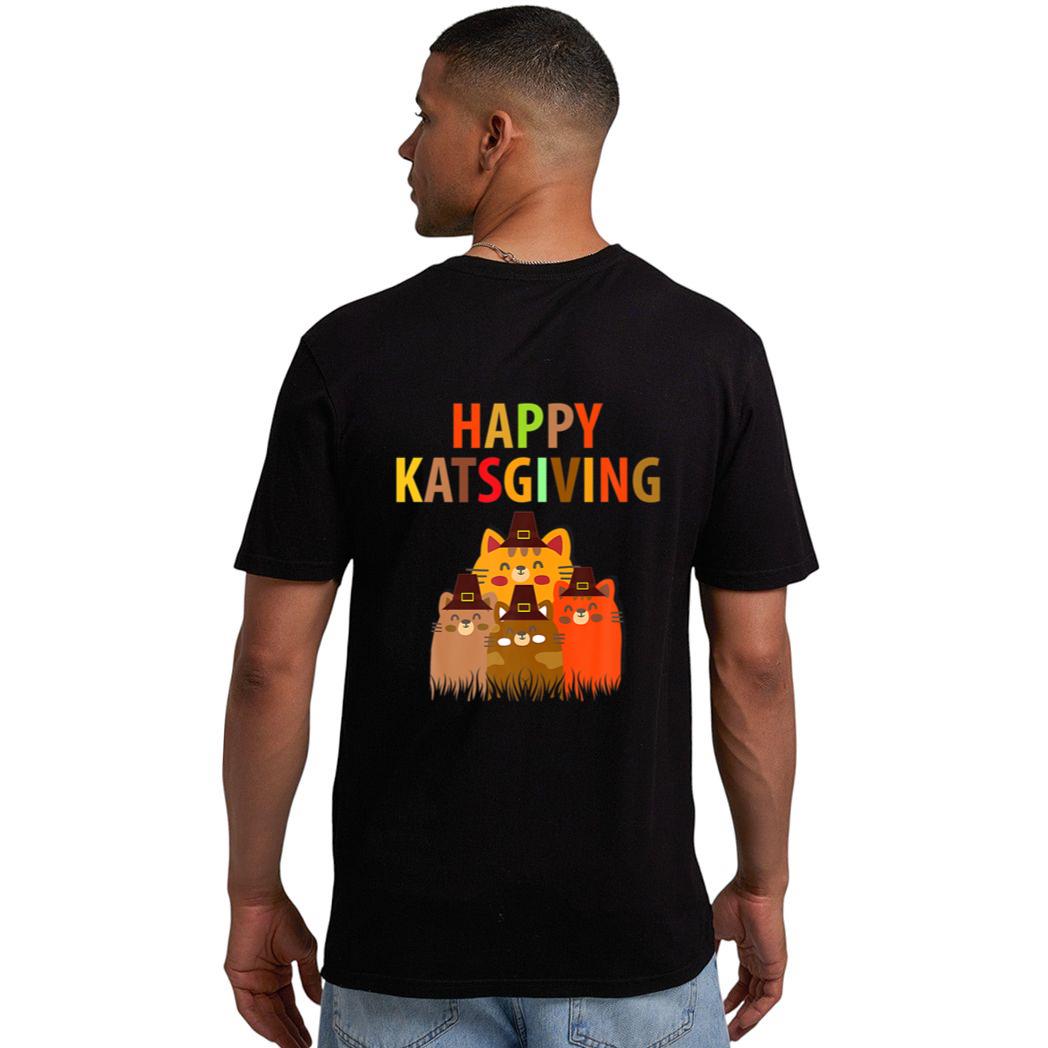 Happy-Katsgiving Thanksgiving-Cats Lovers-Pilgrim Hat Premium Men T-Shirt