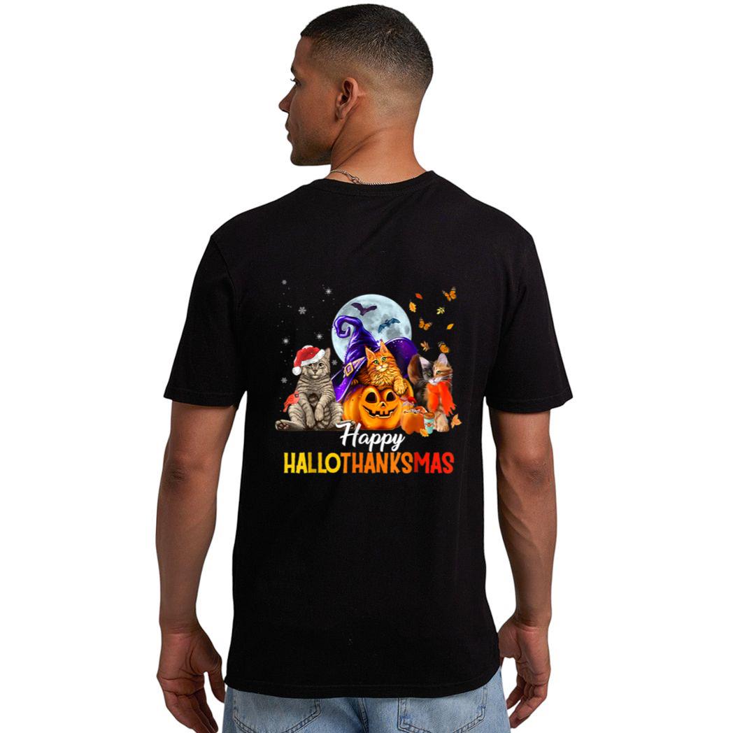 Happy-Thanksgiving Cat Happy-Hallothanksmas Cute-Cats Men T-Shirt