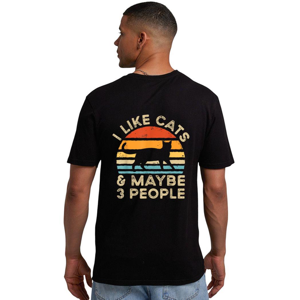I Like Cats And Maybe 3 People Men T-Shirt