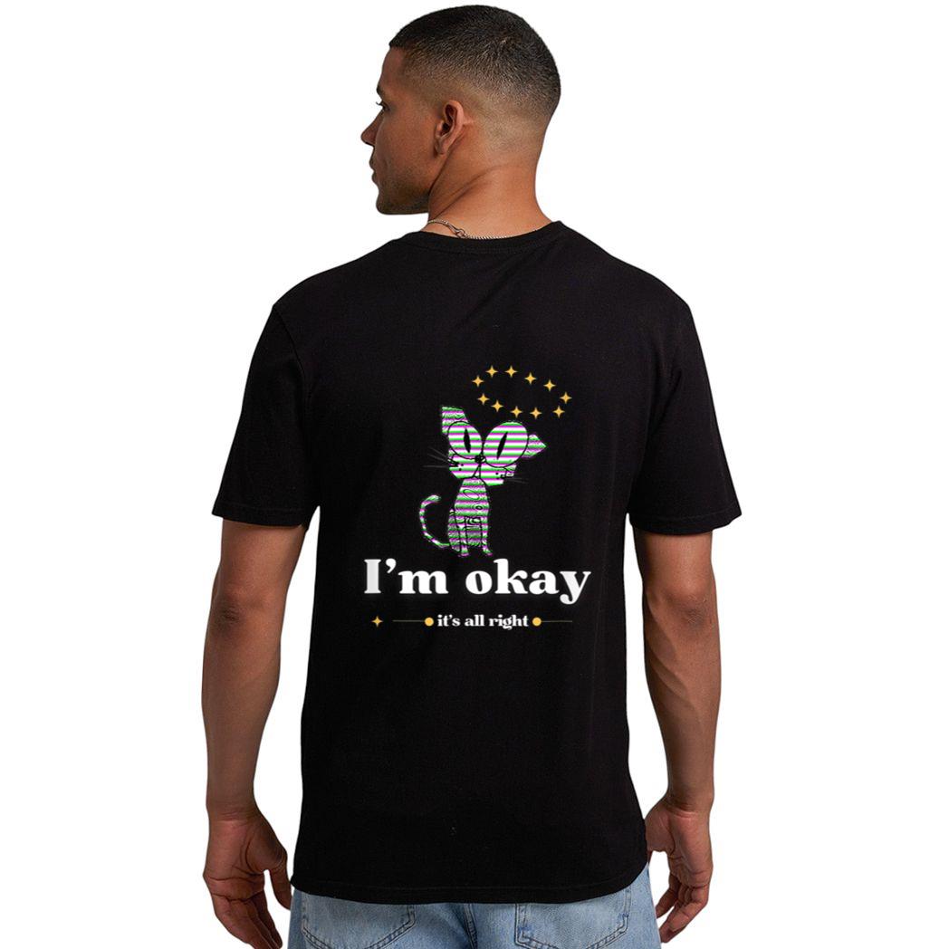It S Okay I M Good Everything Is Fine Funny Cat Men T-Shirt