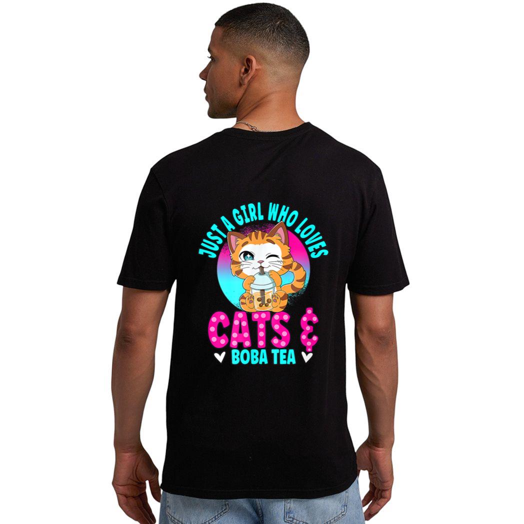Just A Girl Who Loves Boba Ea Cat Bubble Ea Men T-Shirt