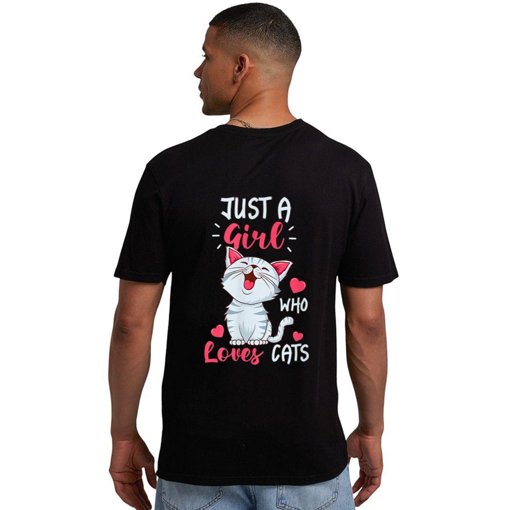 Just A Girl Who Loves Cats  Cute Cat Lover Gifts Men T-Shirt