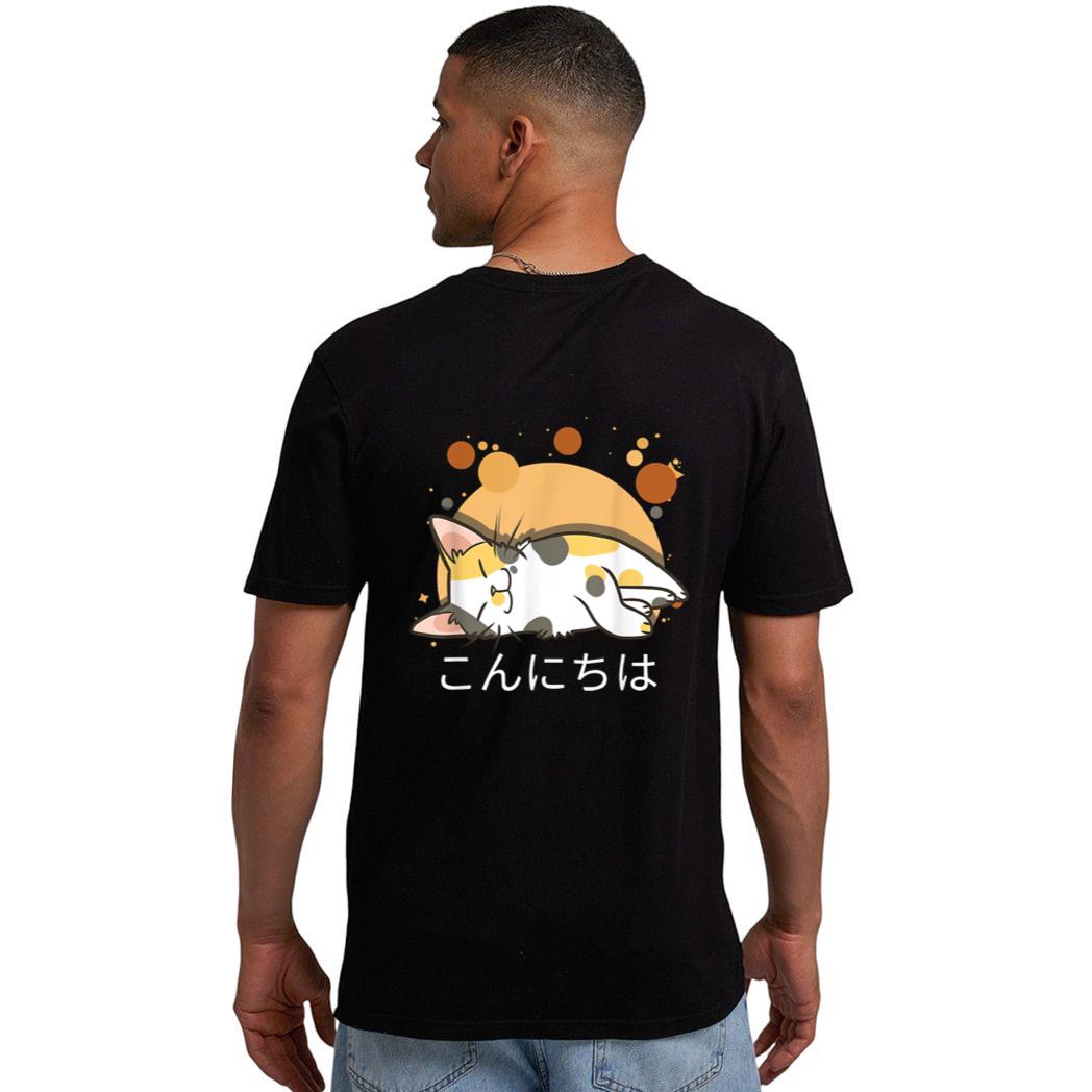 Kawaii Cat Anime Japanese Gift Official nager Men T-Shirt