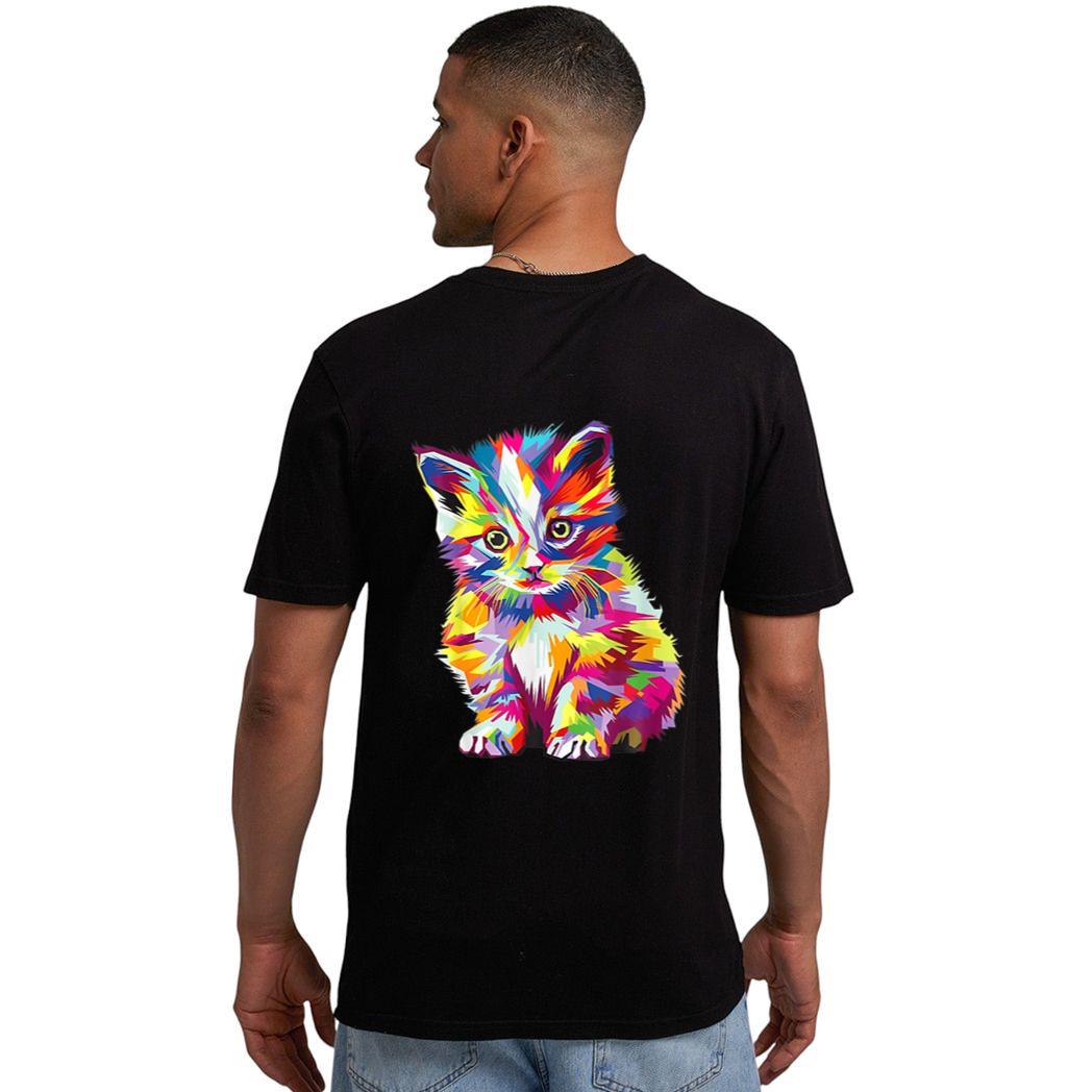 Kitten Colorful Art Gifts Cute Cat Gift For Kitten Lovers Men T-Shirt