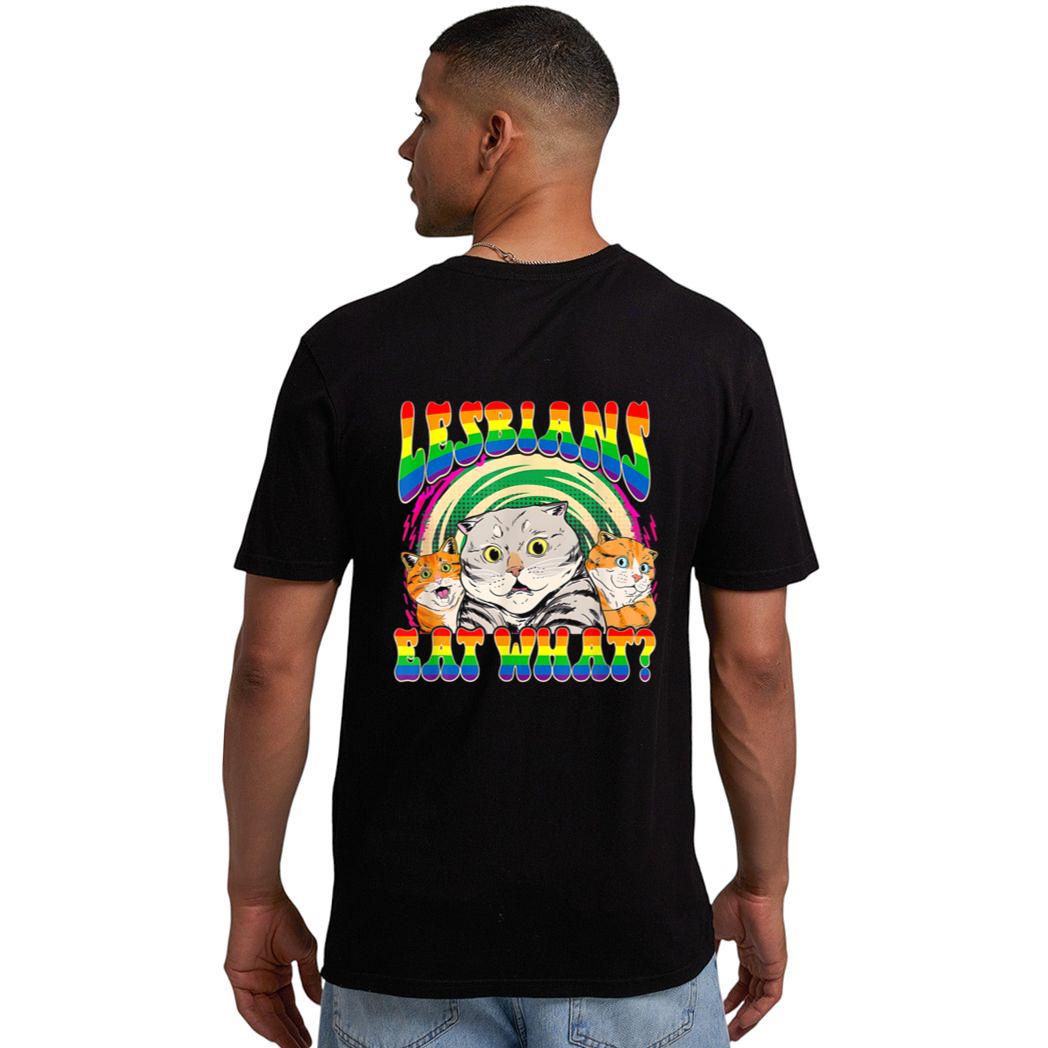 Lesbians Eat What Cat National Coming Out Day LGBQ Pride Men T-Shirt