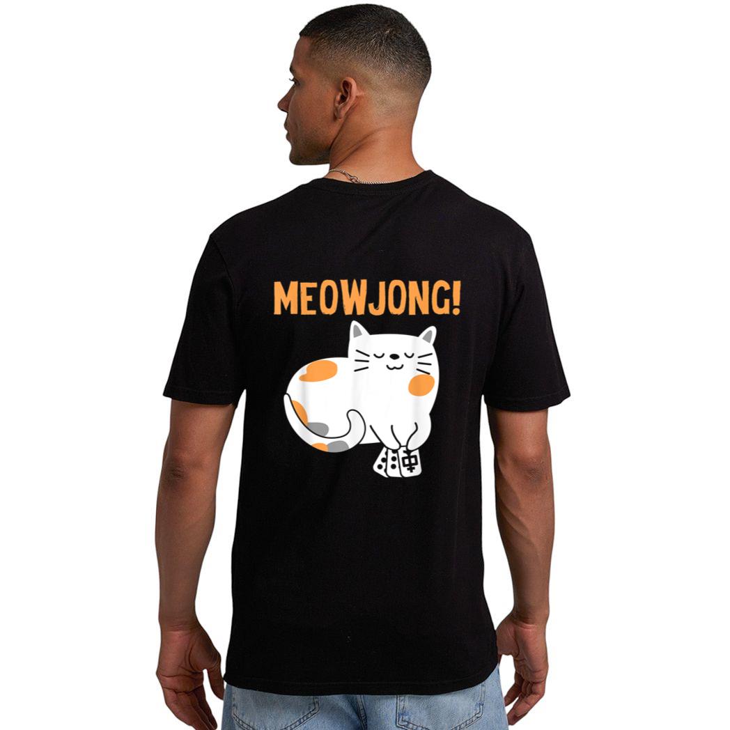 Mahjong Cat Player Board Game Mah-Jongg China Solitaire Men T-Shirt