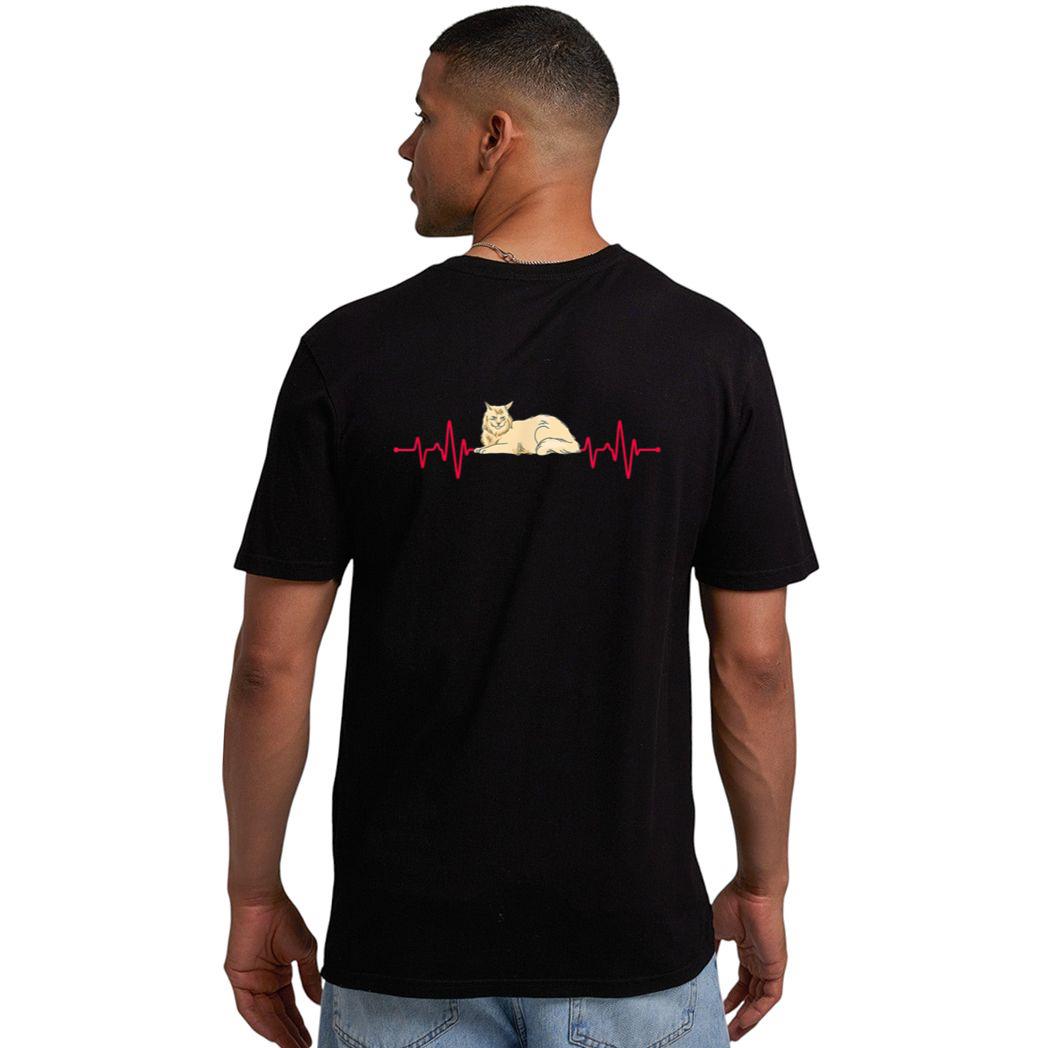 Maine Coon Cat Heartbeat Men T-Shirt