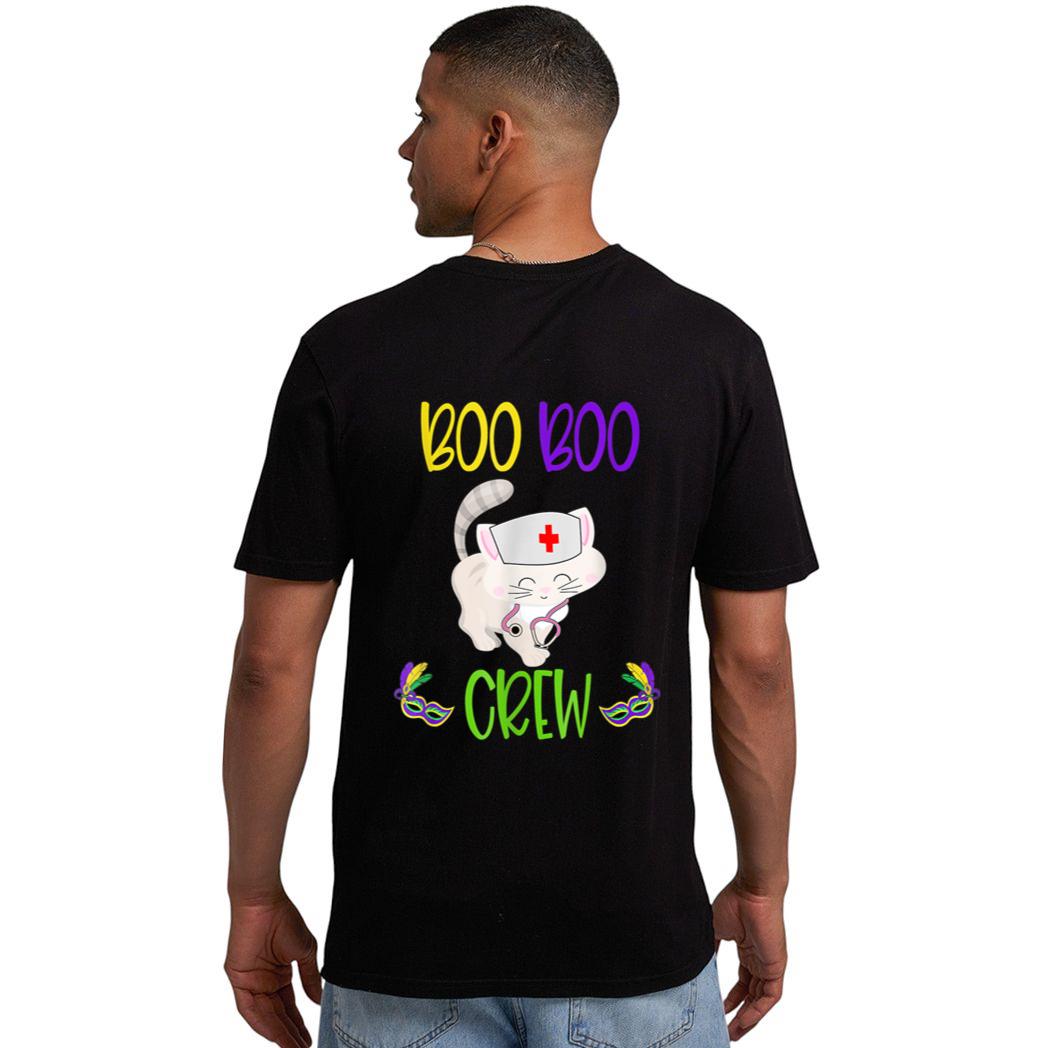 Mardi Gras Boo Boo Crew Nurse Cat Funny For Nurses Gifts Men T-Shirt
