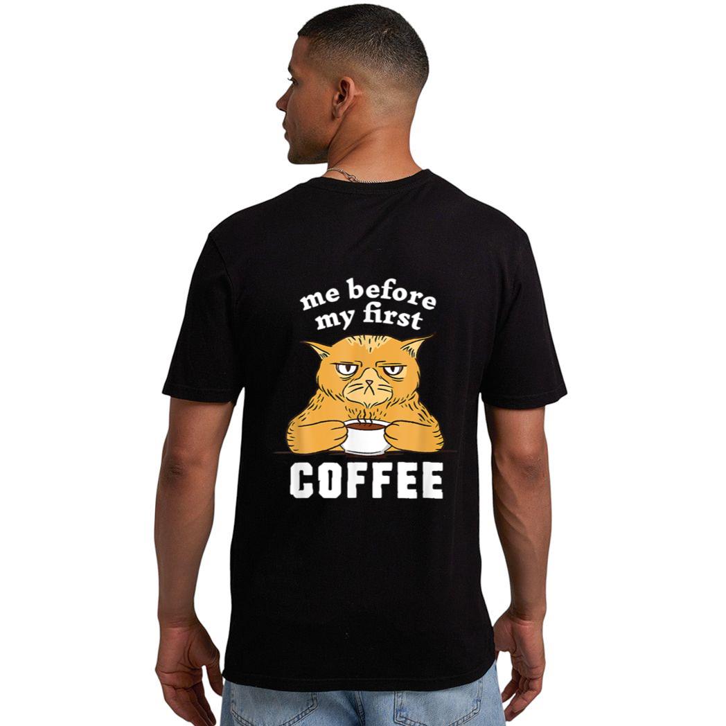 Me Before My First Coffee Annoyed Cat Men T-Shirt