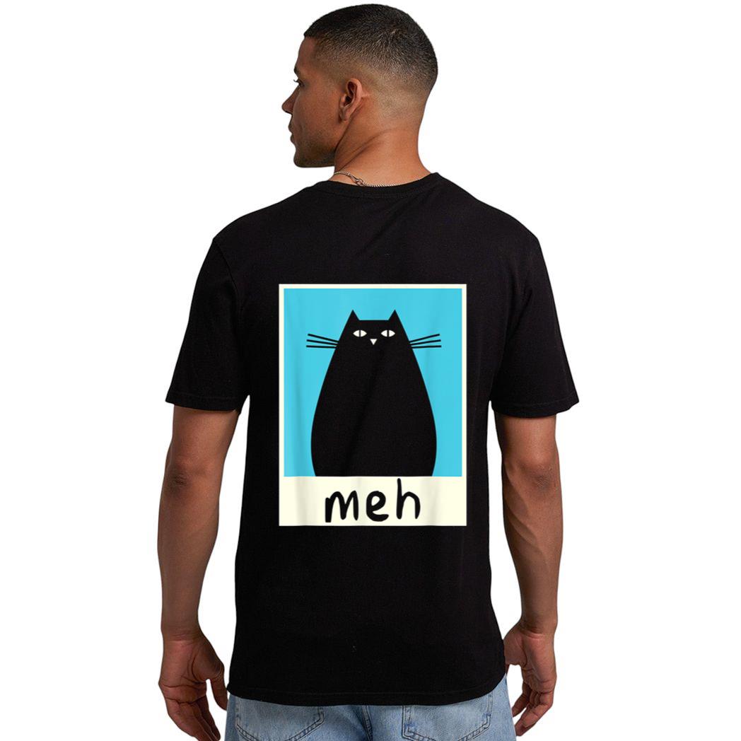 Meh Cat Shirt Meow Kitty Cat Lover Japanese Cat Kawaii Anime Men T-Shirt