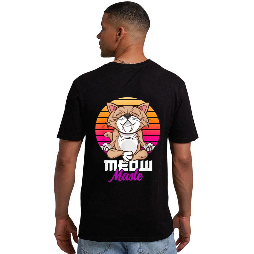 Meow Maste Funny Cat Yoga Namaste Men T-Shirt