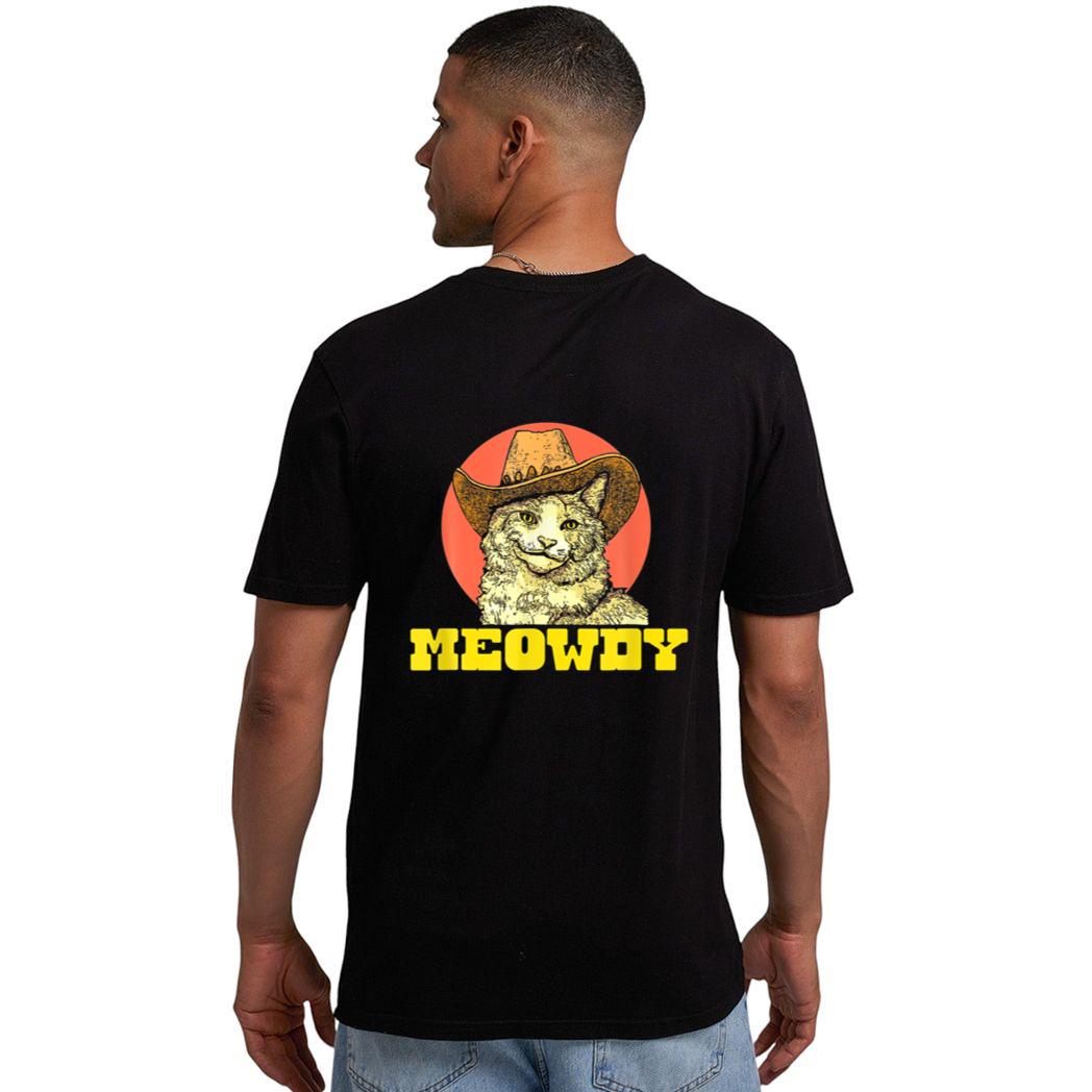 Meowdy Funny Classic Country Cowboy Cat Western Vibe Men T-Shirt