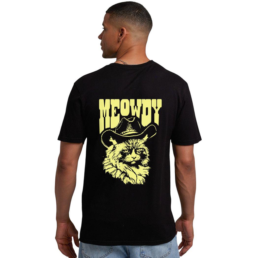 Meowdy Funny Country Cowboy Angry Cat Western Vibe Men T-Shirt
