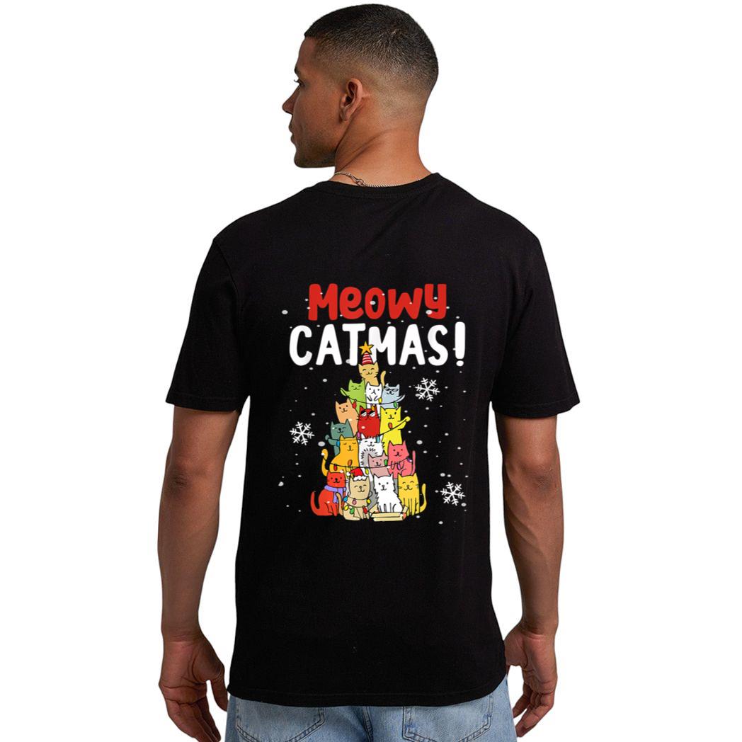 Meowy Catmas Christmas Cat Men T-Shirt