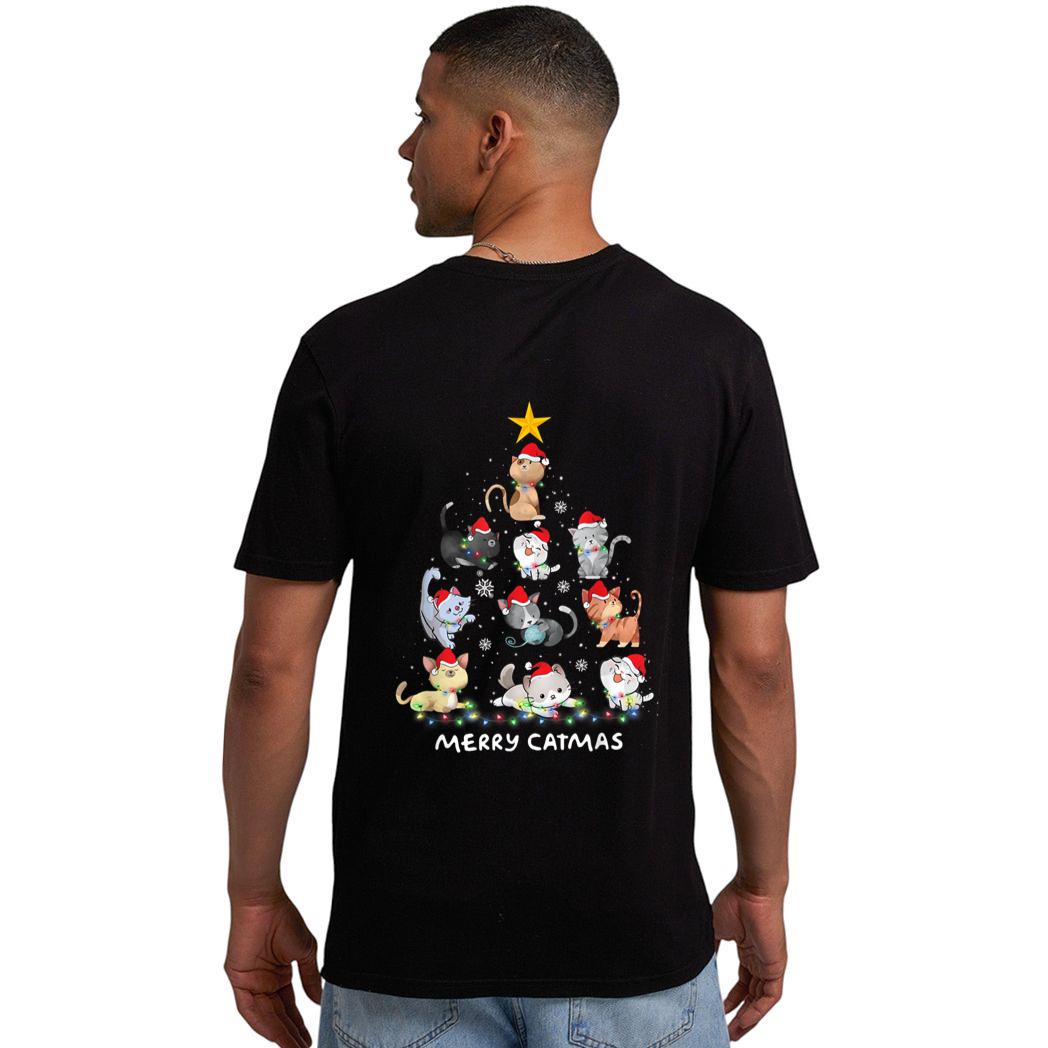 Merry Catmas Cat Christmas Tree Meowy Catmas Men T-Shirt