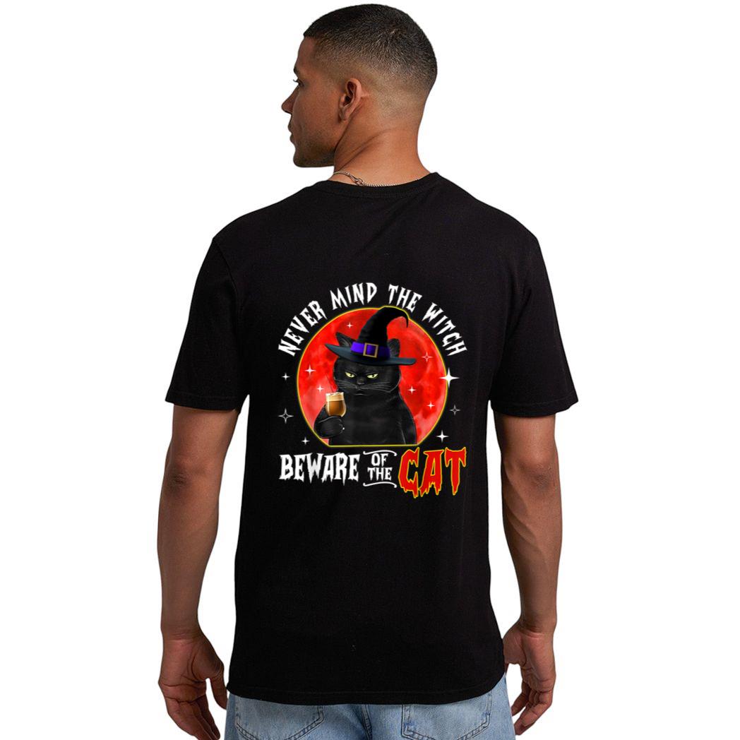 Never Mind The Witch Beware Of The Cat Halloween Men T-Shirt