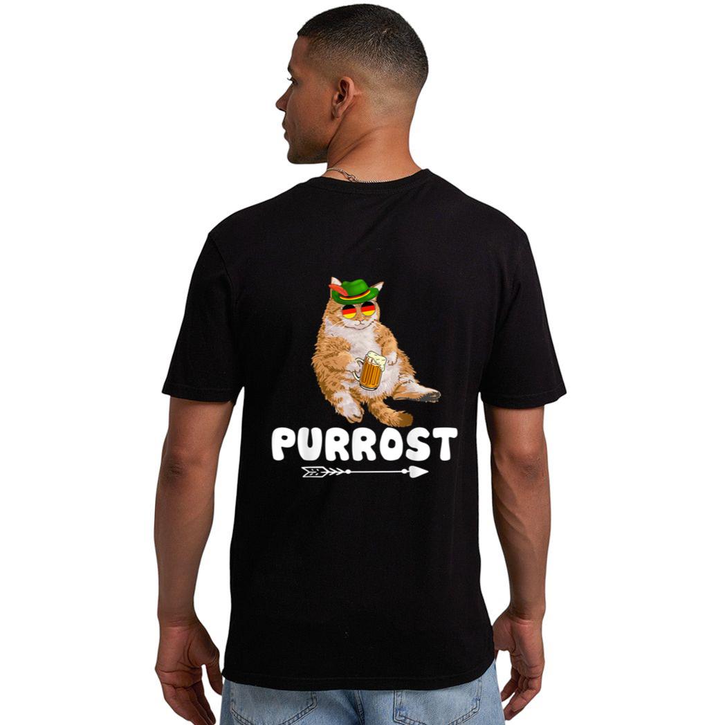 Purrost Lederhosen Cat Drinkers Germany Munich Oktoberfest Men T-Shirt