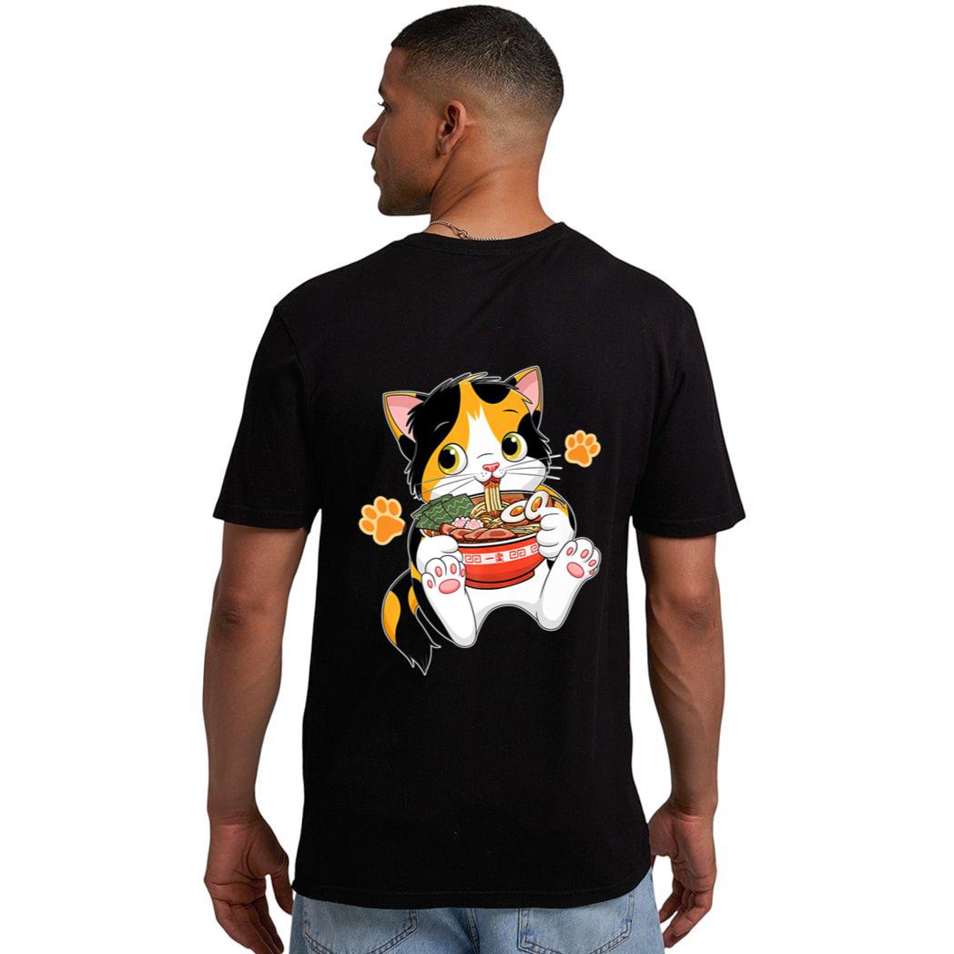 Ramen Cat Anime Kawaii Japanese Merch Gifts Men T-Shirt