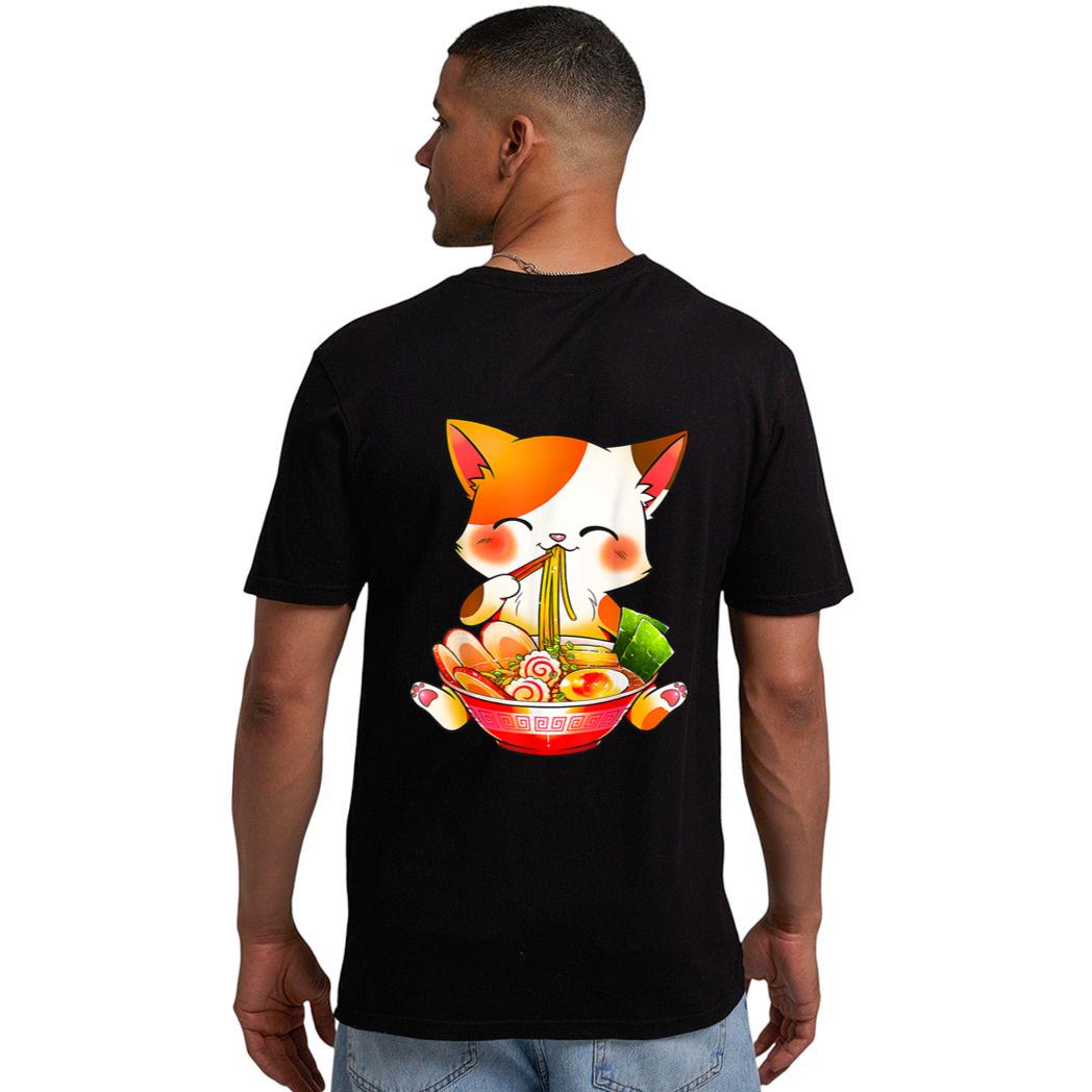Ramen Cat Neko Anime Kawaii Japanese Merch Gifts Men T-Shirt