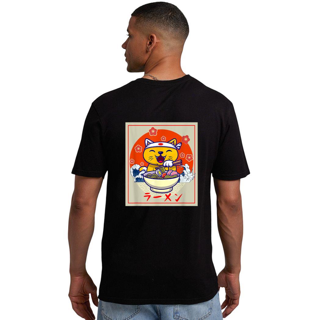 Ramen Cute Cat Kawaii Anime Japanese Food Neko Teens Girls Men T-Shirt